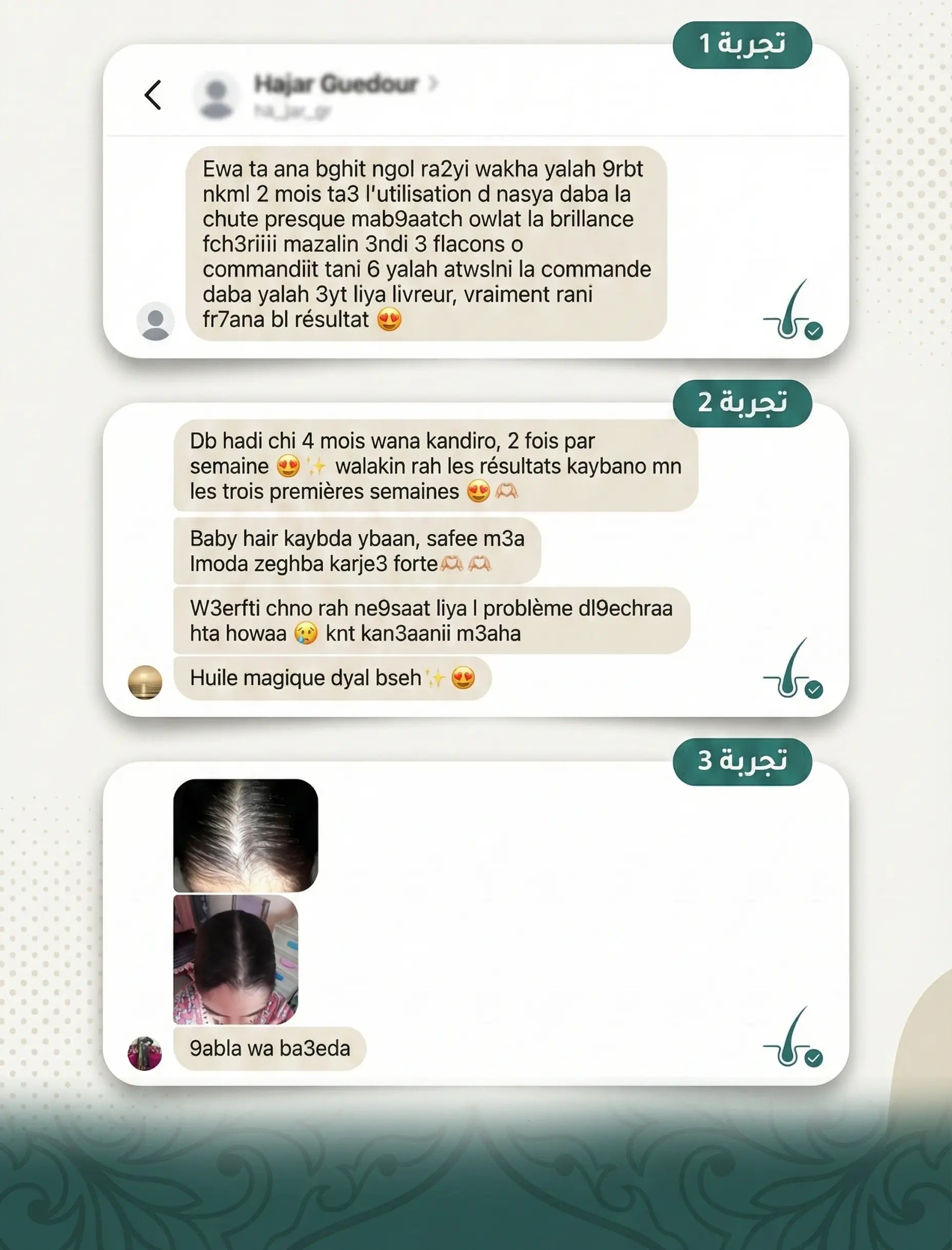 Résultats avec Nasya Miracle Oil